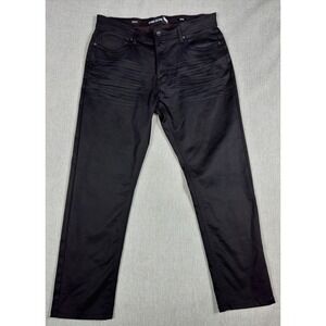 Stone Falcon Mens Pants 36x30 (36x29.5) Slim Fit Superior Stretch Black Classic
